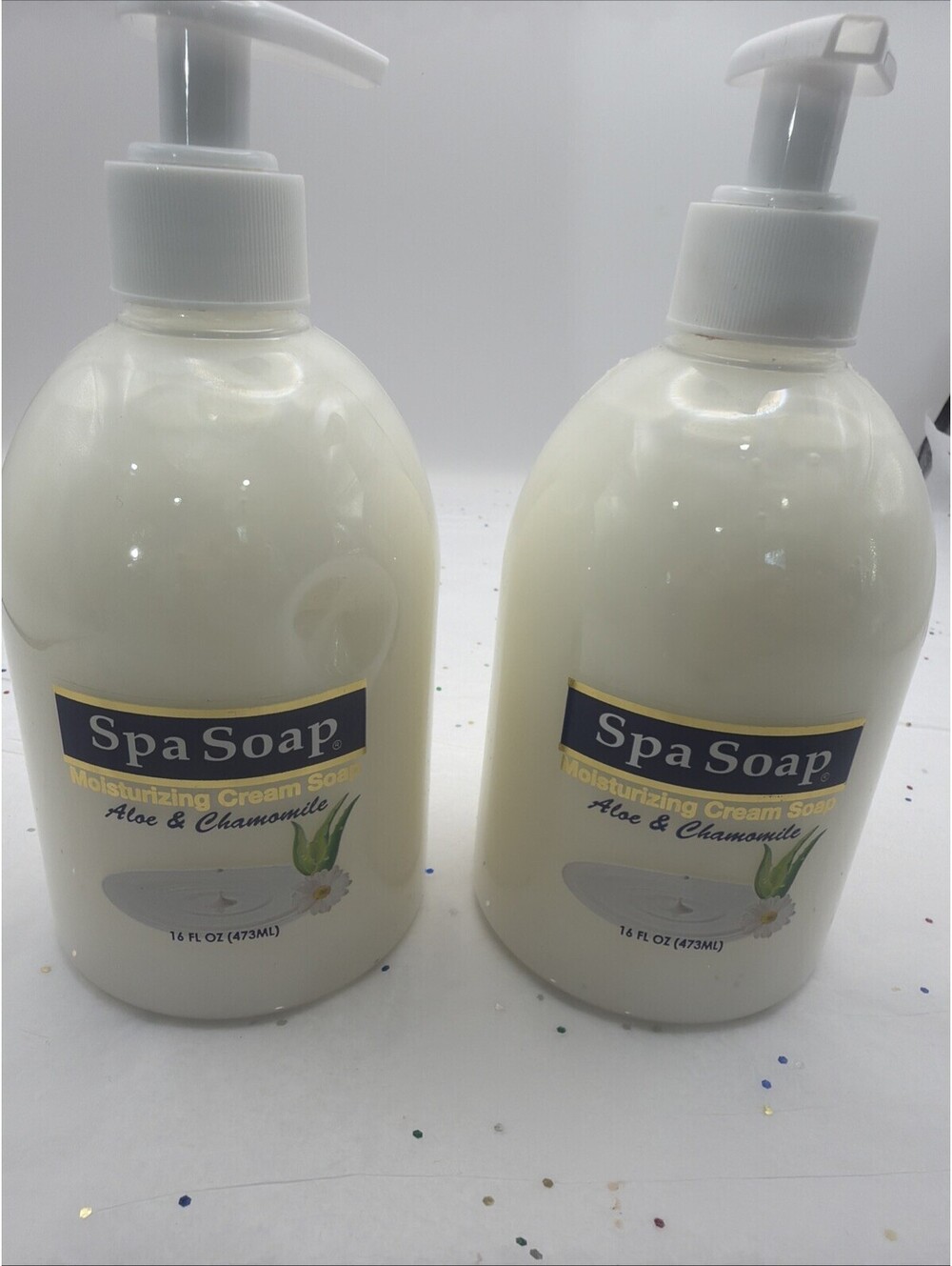 Spa Soap Aloe & Chamomile Cream Soap 16 Fl Oz Set Of 2 Pump Bottles Moisturizer